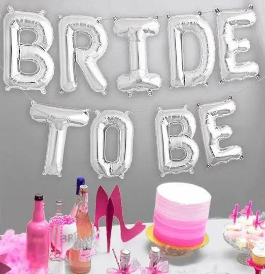 Bride To Be Foil Balloon Set – Gold/Silver
