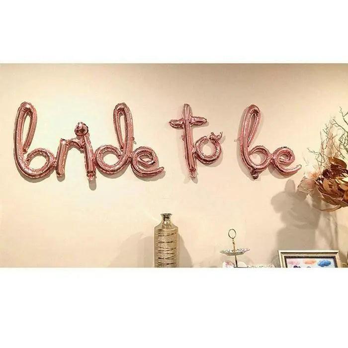 Bride To Be Foil Balloon Set – Slim – Rose Gold