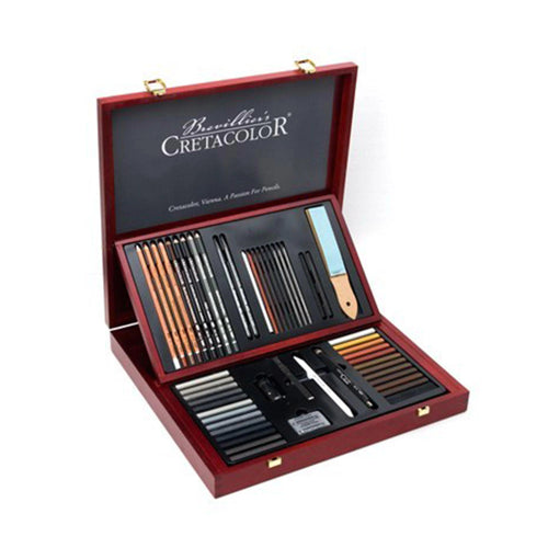Cretacolor "Selection" Wooden Case | Professional Drawing Set 53 Pcs