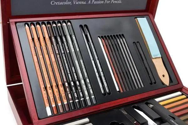 Cretacolor "Selection" Wooden Case | Professional Drawing Set 53 Pcs