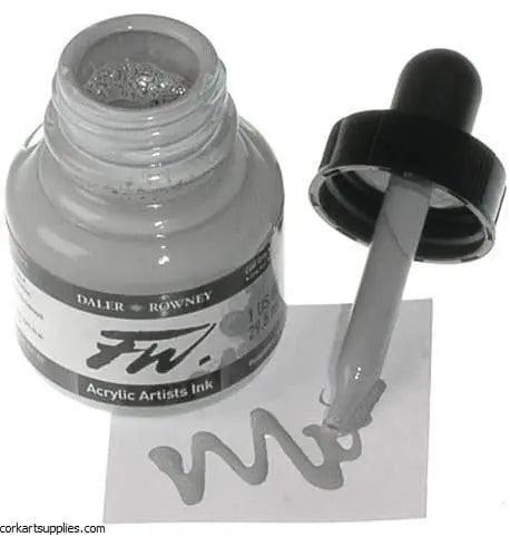 Daler Rowney FW Acrylic Artist Ink – Silver 30ML