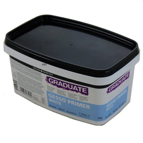 Daler Rowney Graduate White Gesso Primer in 1 litre box ideal for oil colors & acrylic works