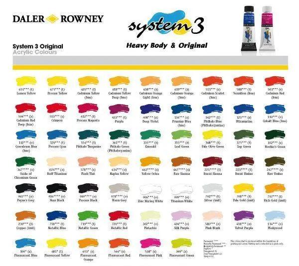 Daler Rowney System 3 Acrylic Paints Tube 59ml