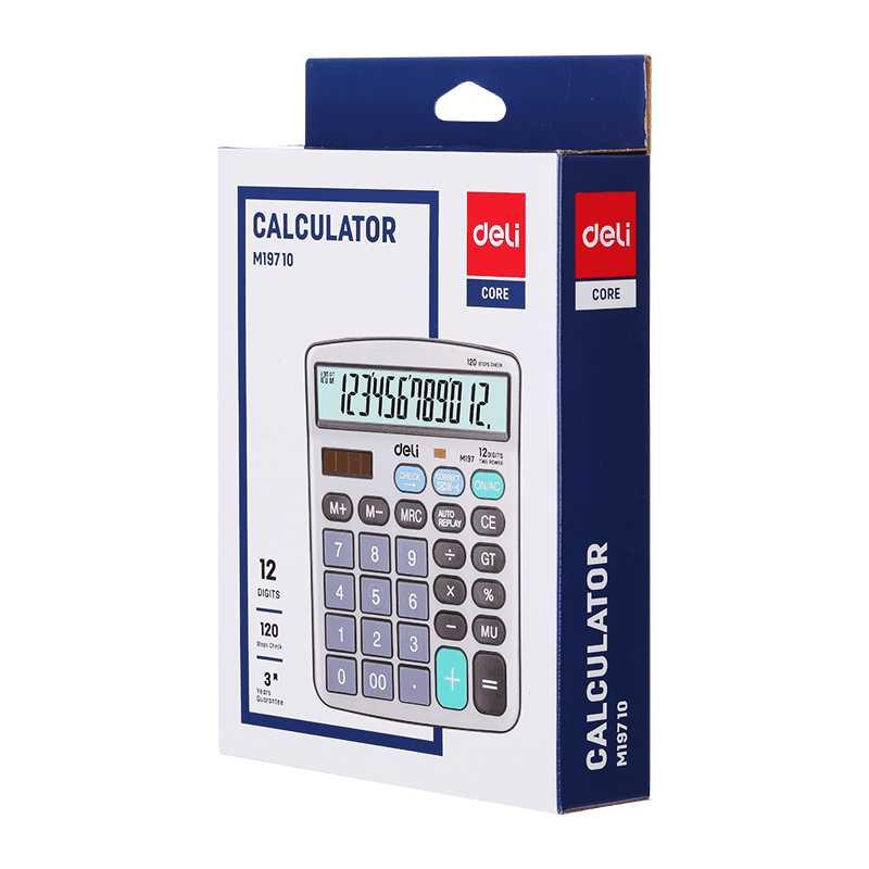 Deli Calculator 12-Digit Desk EM19710