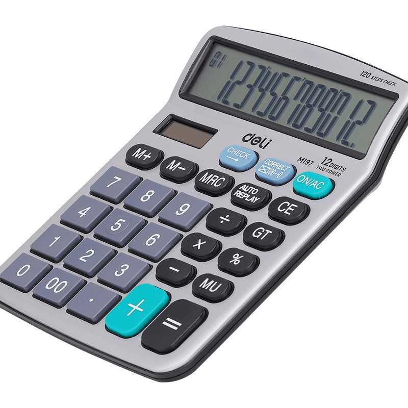 Deli Calculator 12-Digit Desk EM19710