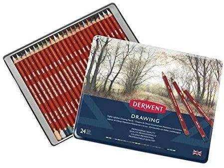 Derwent Colored Drawing Pencils Tin Of 12/24