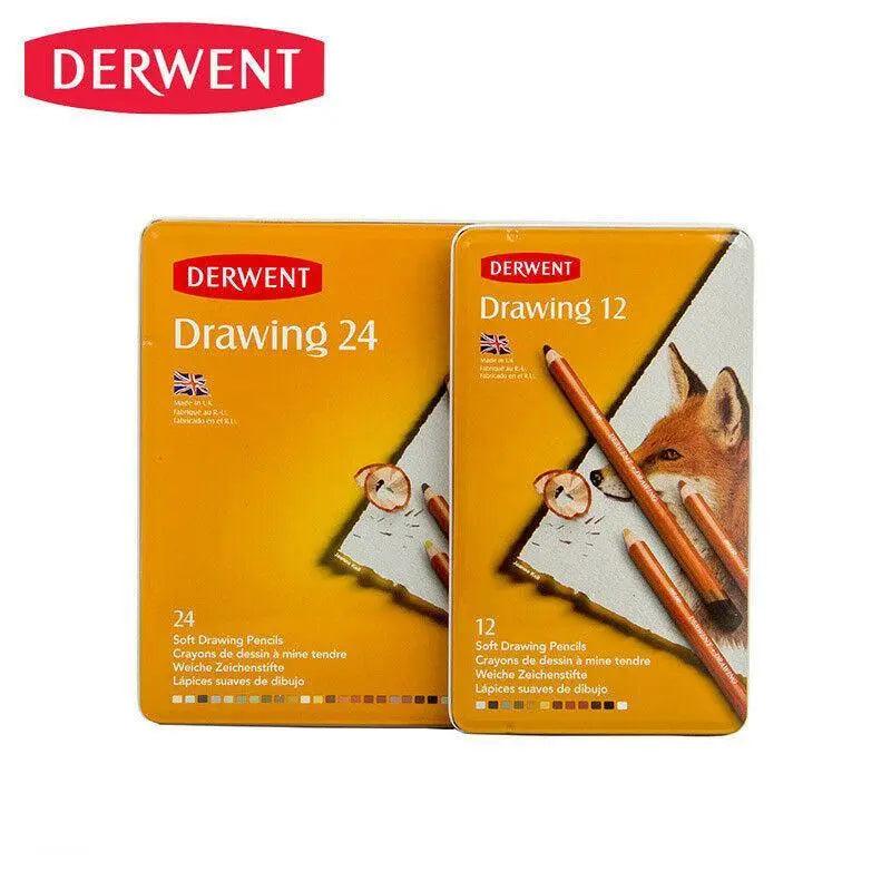Derwent Drawing Pencil 12-24-Color Tin Set