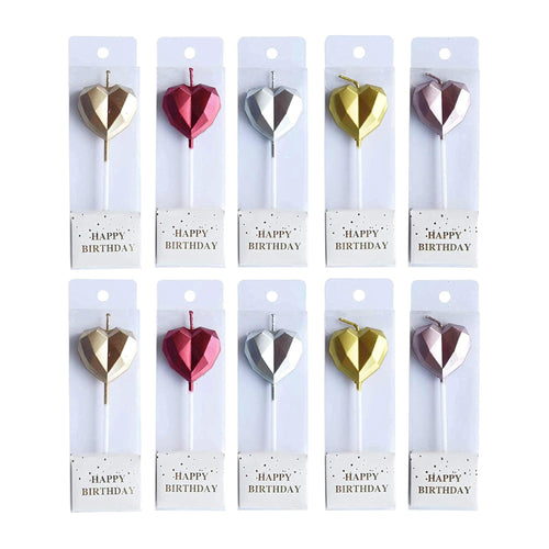 Diamond Love Heart Candle