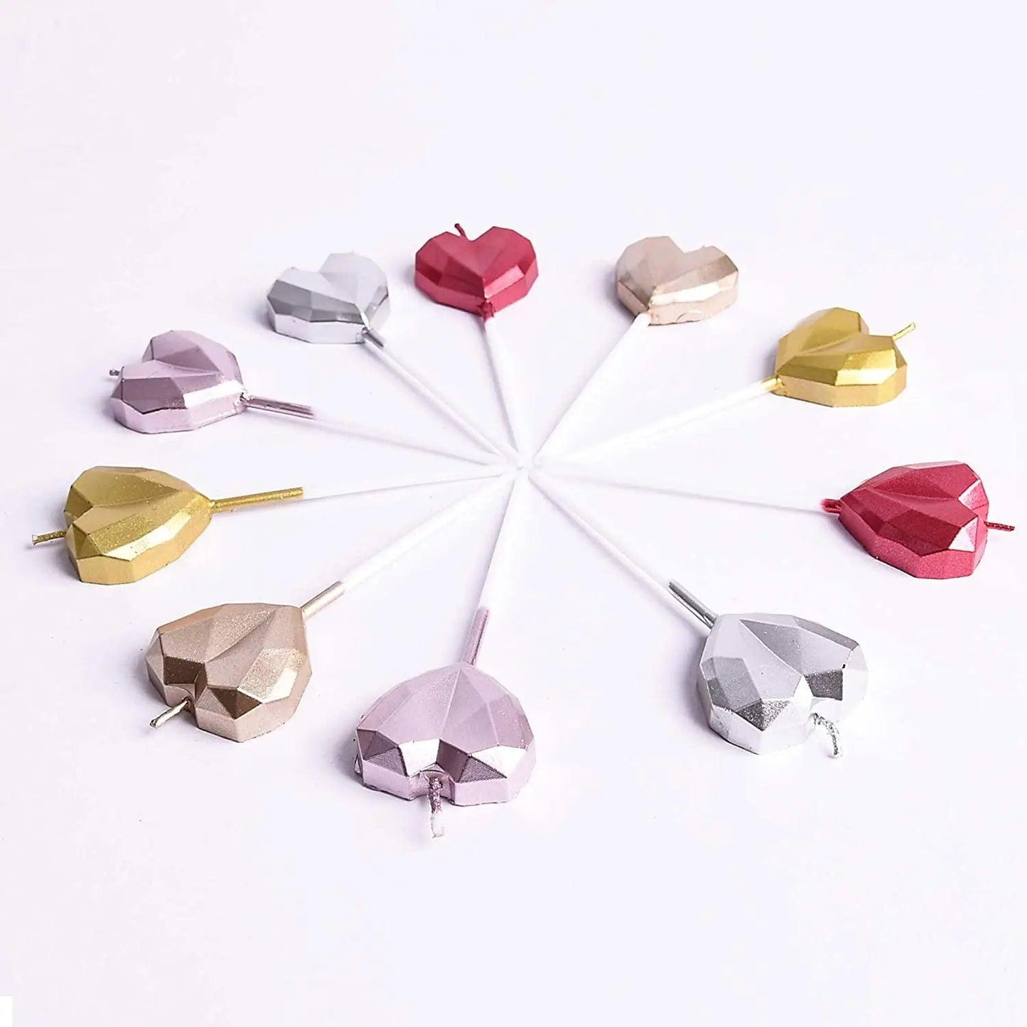 Diamond Love Heart Candle