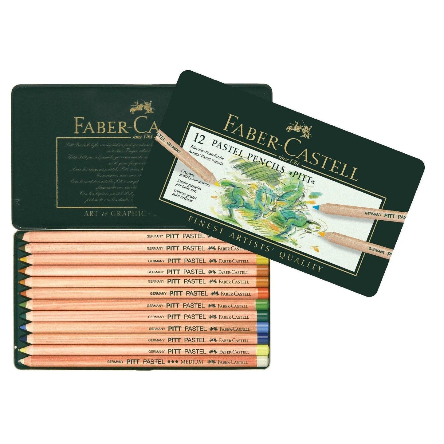 Faber Castell Pitt Pastel Pencils Tin of 12
