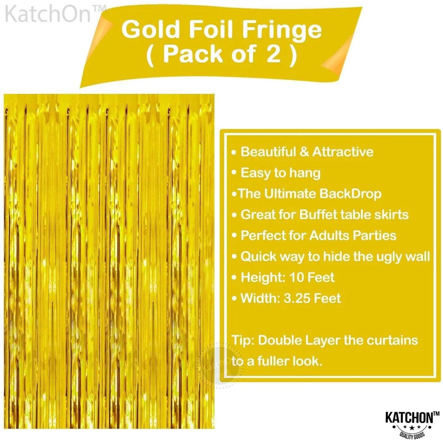 Foil Fringe Curtain - 3.2 x 6 Feet