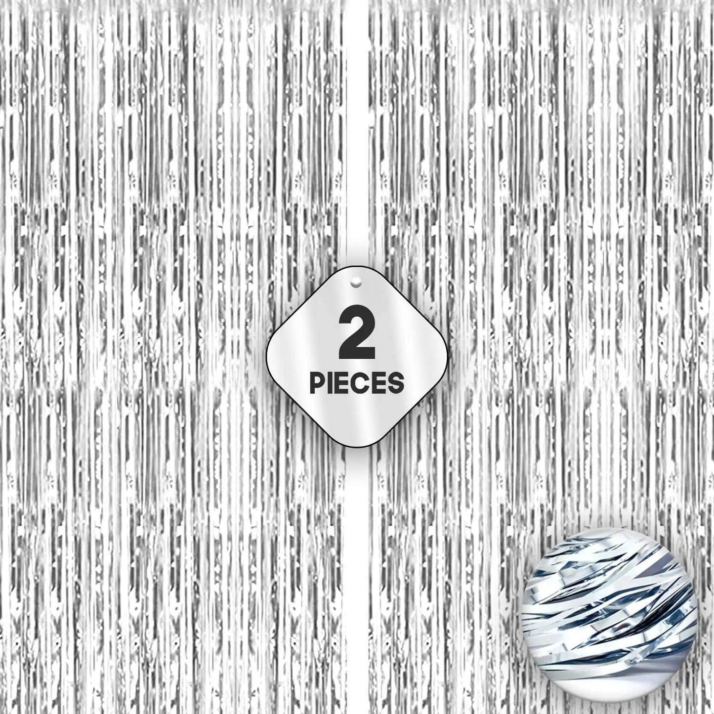 Foil Fringe Curtain - 3.2 x 6 Feet