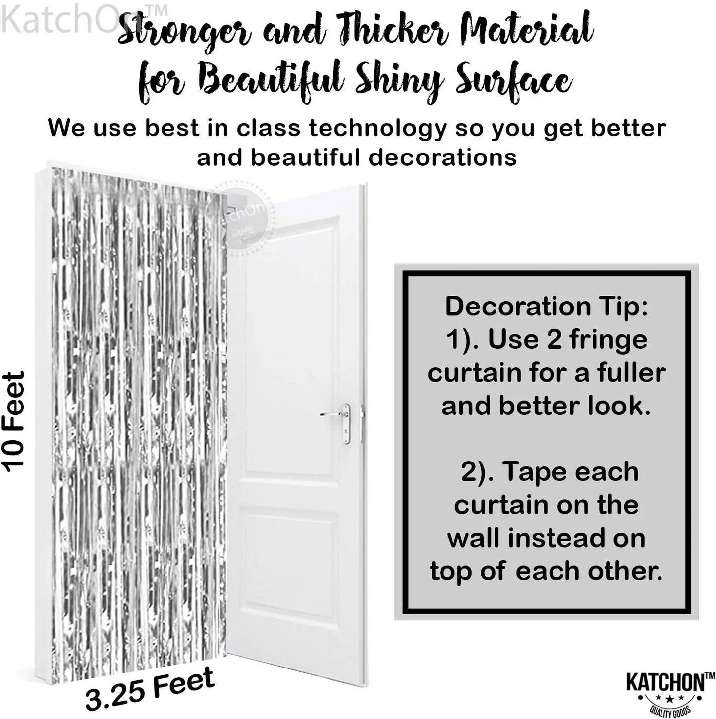Foil Fringe Curtain - 3.2 x 6 Feet