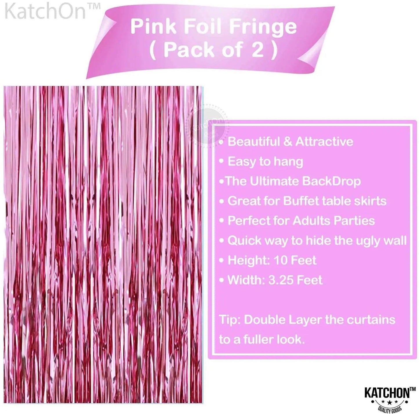 Foil Fringe Curtain - 3.2 x 6 Feet