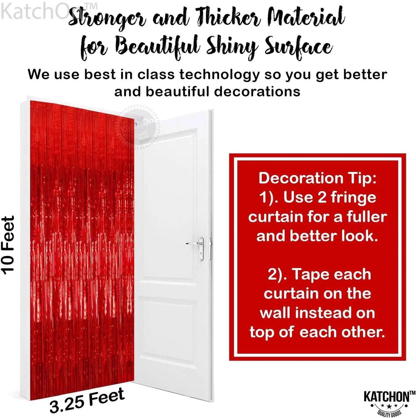 Foil Fringe Curtain - 3.2 x 6 Feet