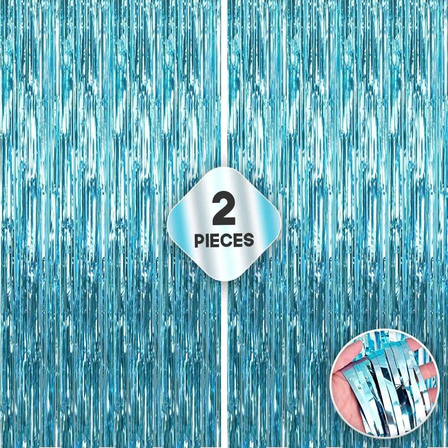 Foil Fringe Curtain - 3.2 x 6 Feet