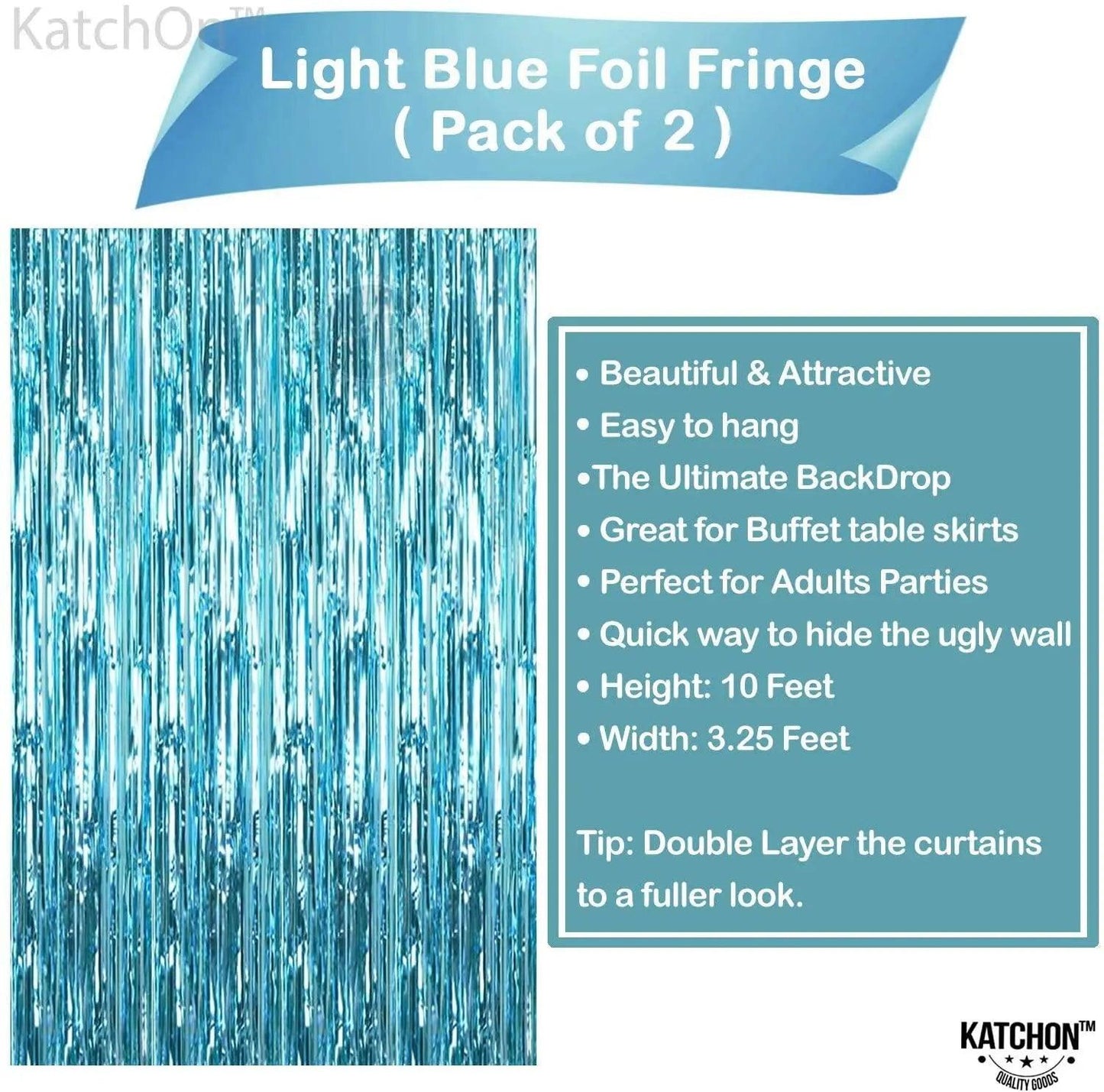 Foil Fringe Curtain - 3.2 x 6 Feet