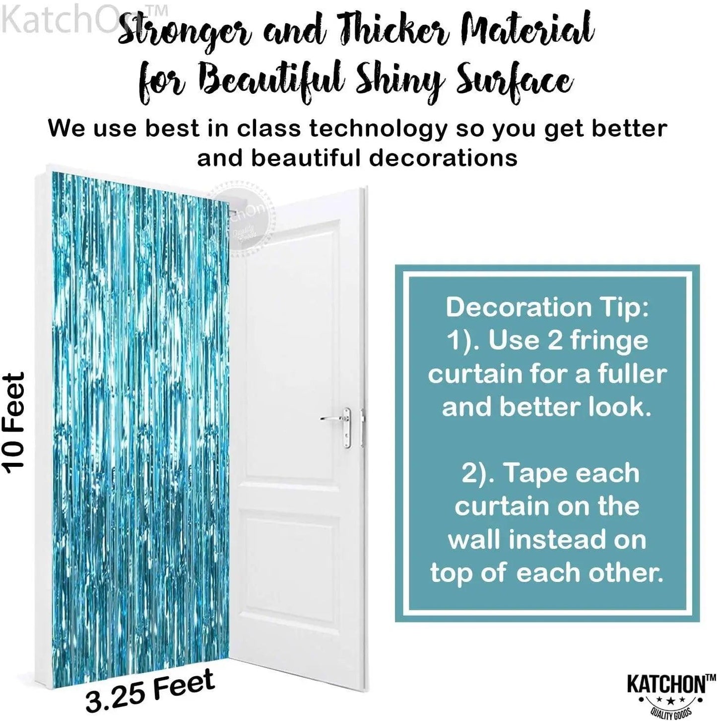 Foil Fringe Curtain - 3.2 x 6 Feet