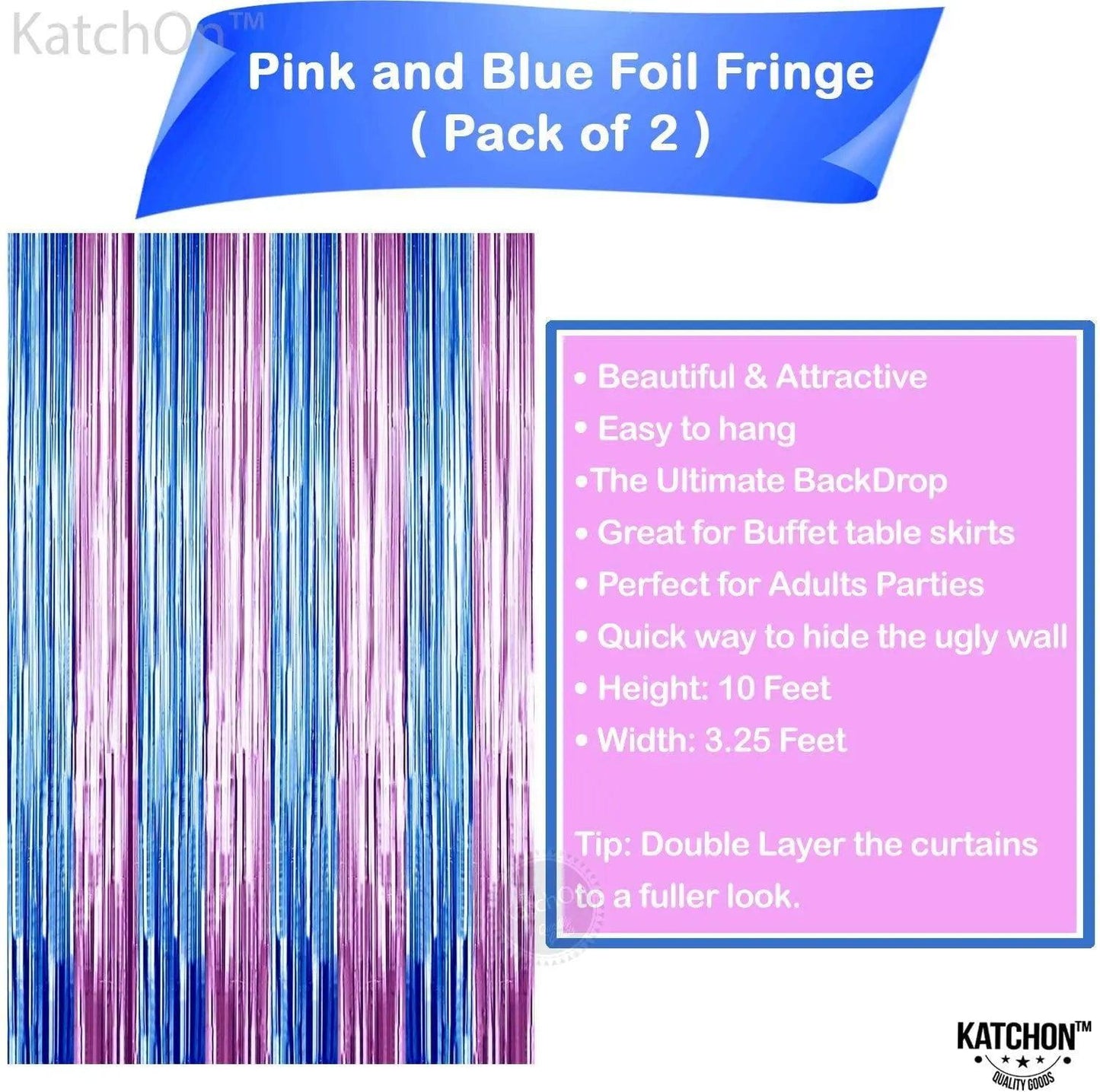 Foil Fringe Curtain - 3.2 x 6 Feet