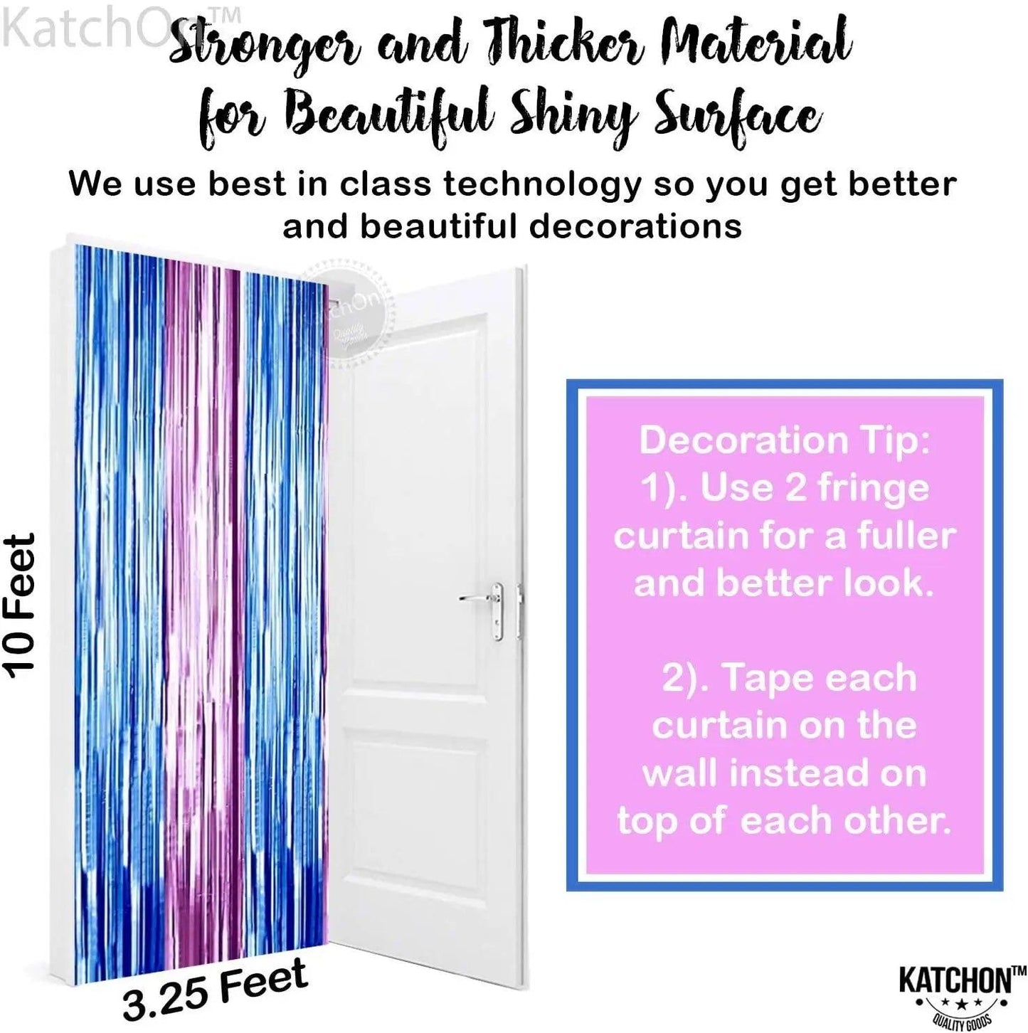 Foil Fringe Curtain - 3.2 x 6 Feet
