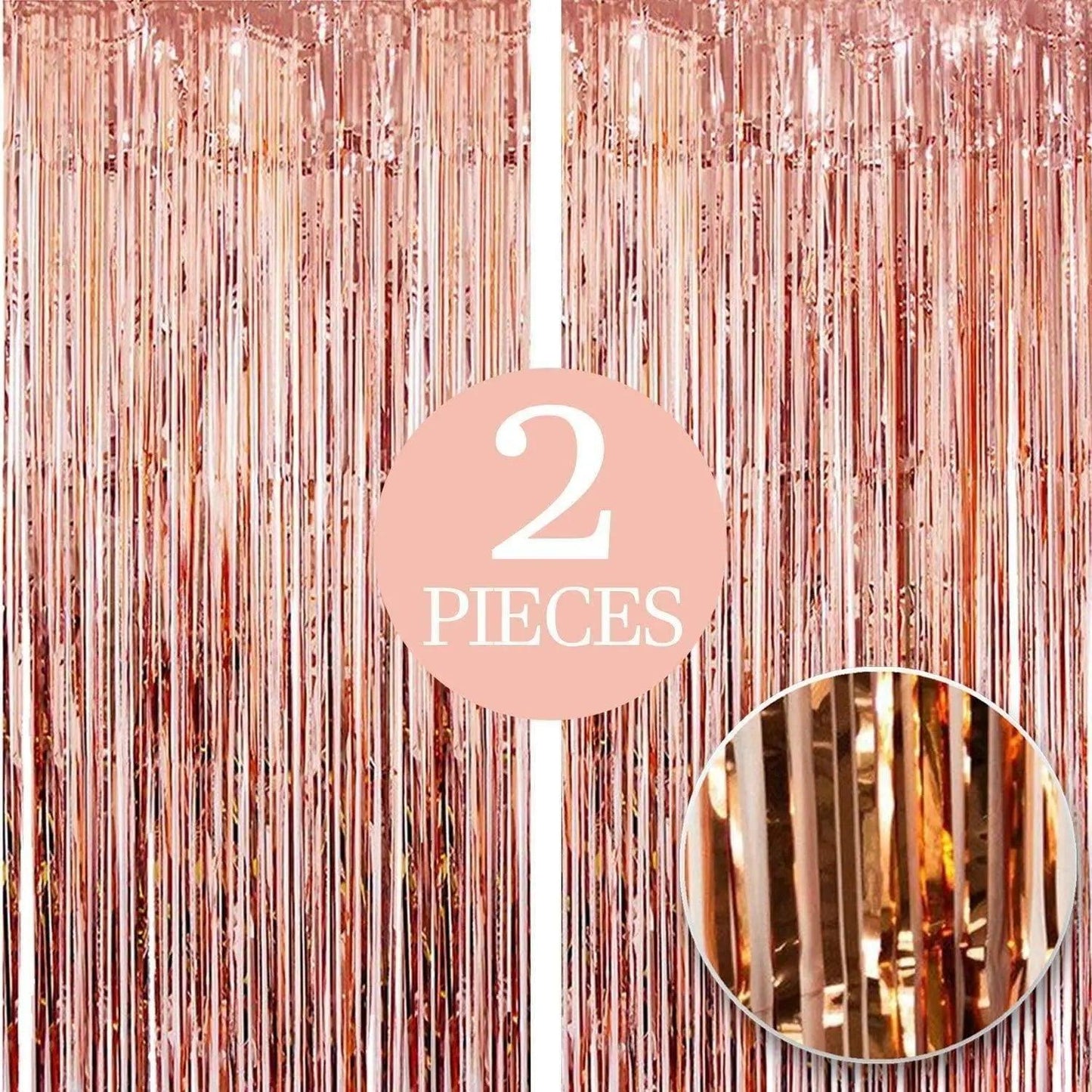 Foil Fringe Curtain - 3.2 x 6 Feet