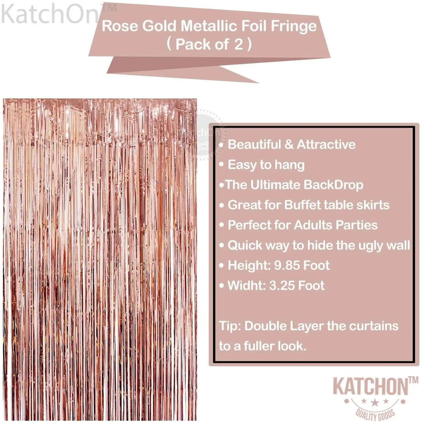 Foil Fringe Curtain - 3.2 x 6 Feet
