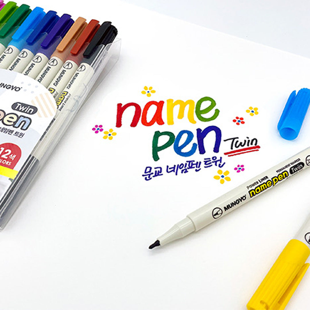 Mungyo Power Liner Name Pen Twin Pack Of 12