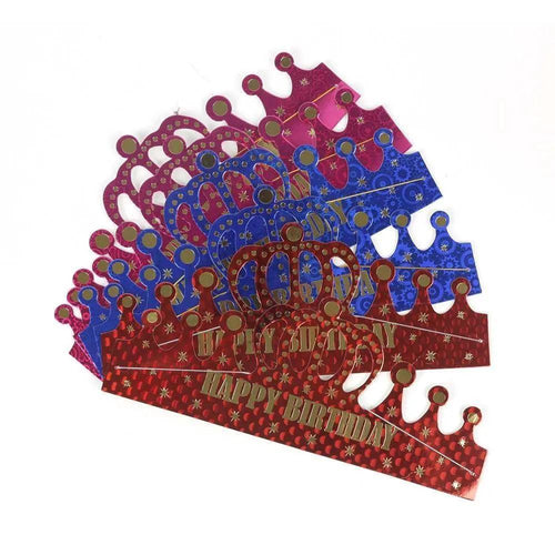 Happy Birthday Crown for Girls Red