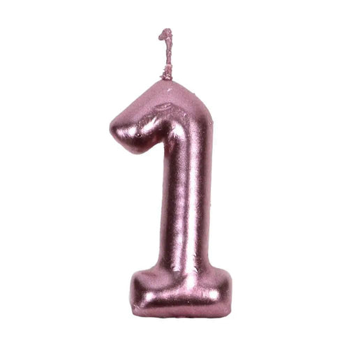Happy Birthday No 1 Numeric Candle - Pink (NC-017)