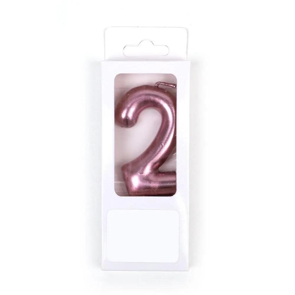 Happy Birthday No 2 Numeric Candle - Pink (NC-018)