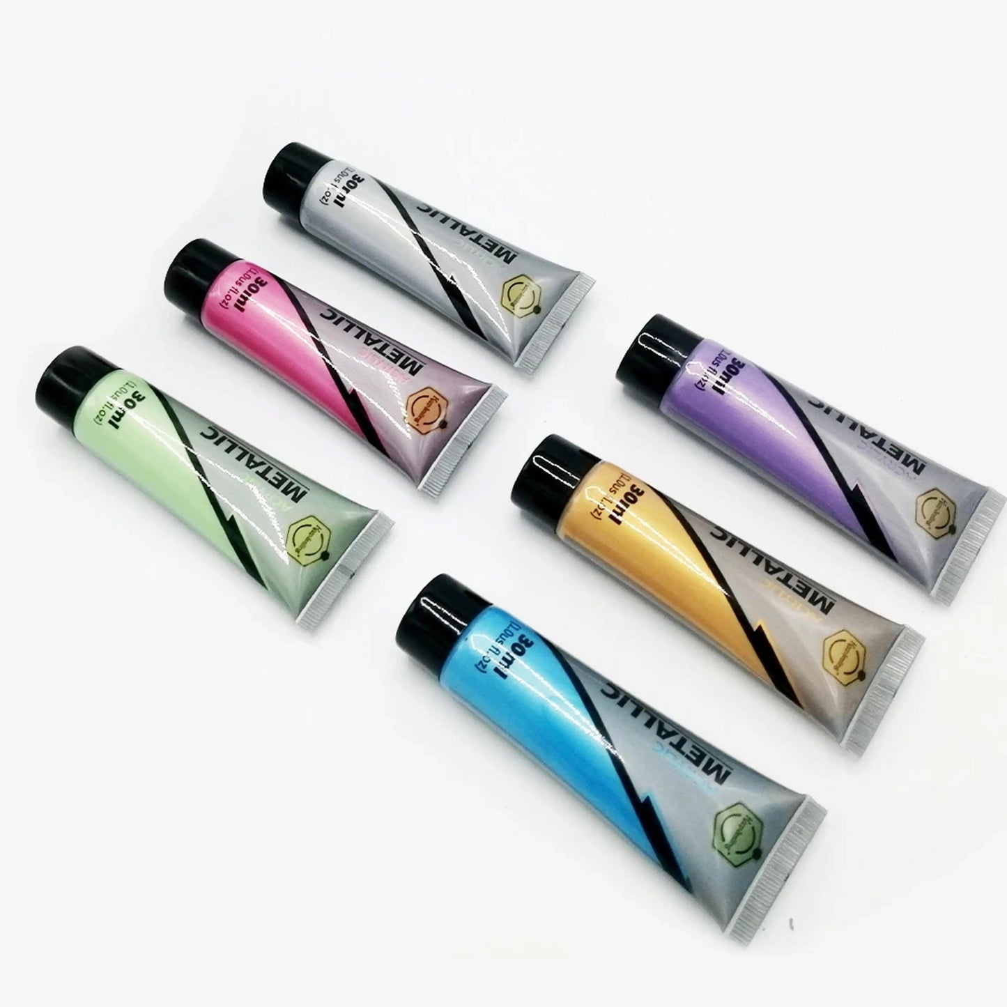 Keep Smiling Metallic Acrylic Paint 30ml Pack of 6