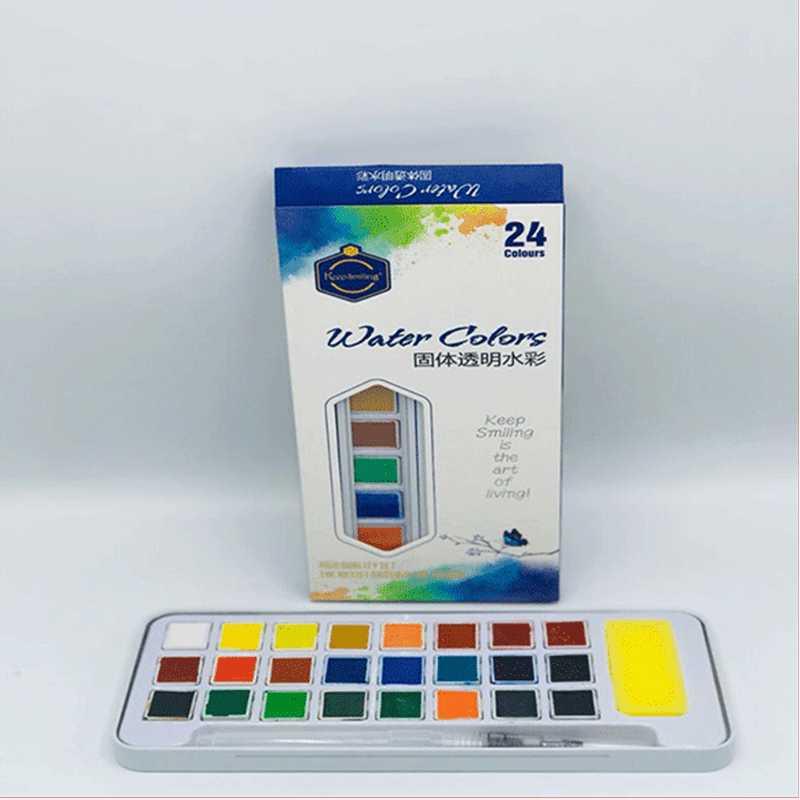 Keep Smiling Solid Transparent Watercolor Set in Box