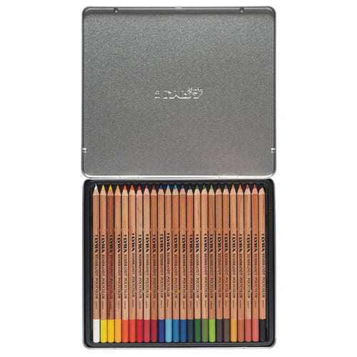 Lyra Poly color pastel pencil tin box of 24 pcs