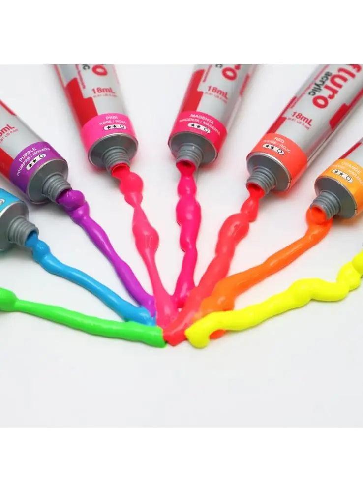 MONT MARTE fluorescent Paint Set (8 x 18ml)