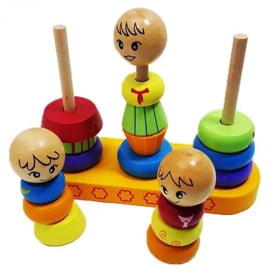 My Family Rainbow Tower Wooden Toy