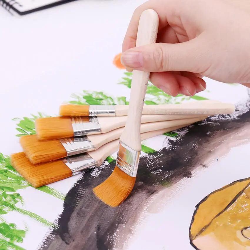 Nylon Paint Brush Set For Base Making (6Pcs)
