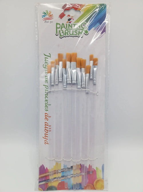 Paint Brush Set Transparent (12 Pcs)