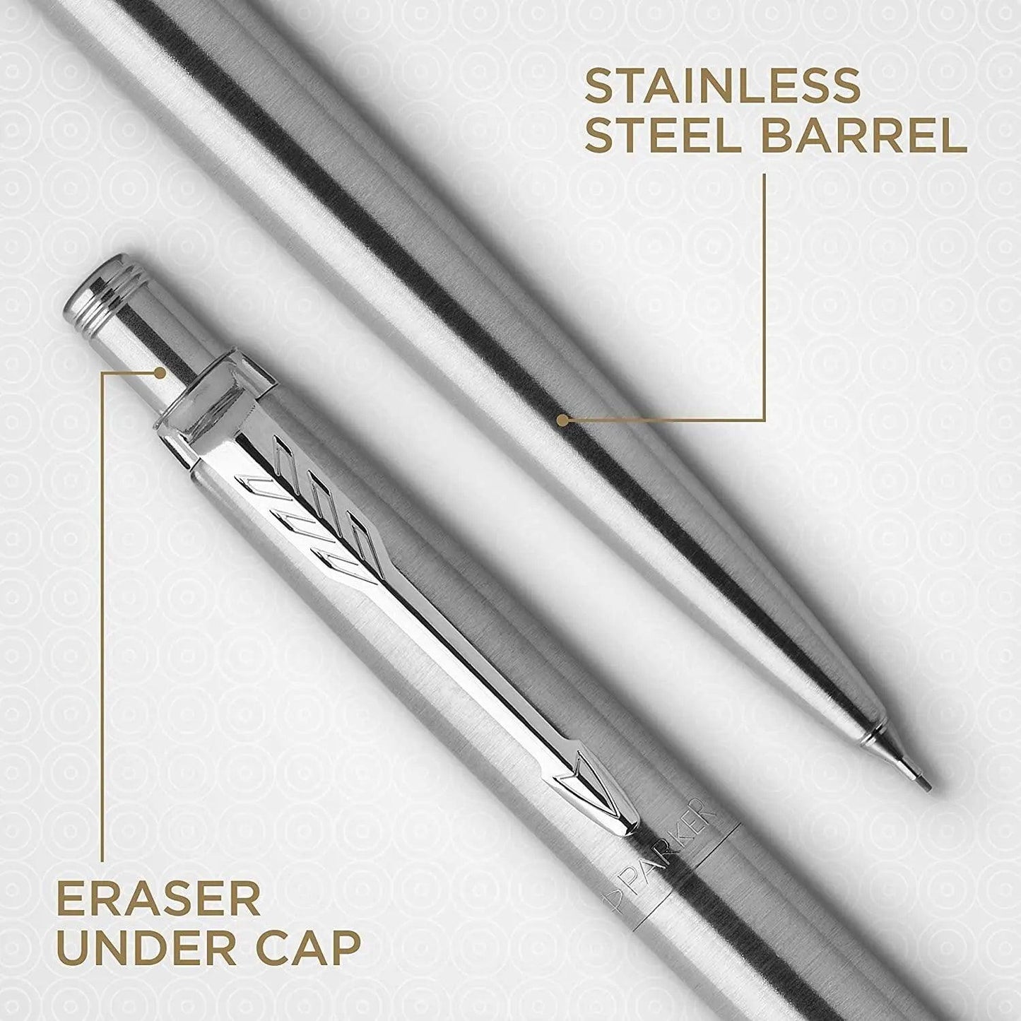 Parker Mechanical Pencil , Jotter, Stainless Steel with Chrome Trim, Medium Point (0.5mm)