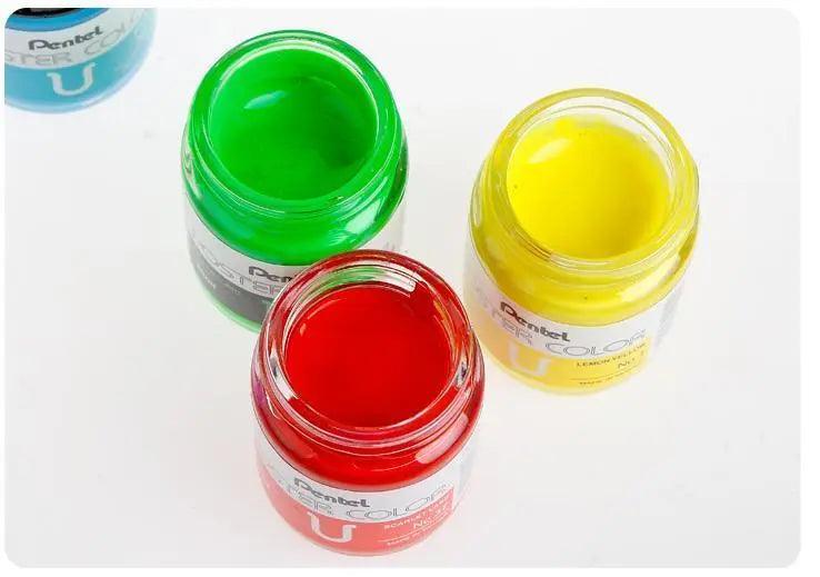 Pentel Poster Colors Paint Set 12 Colors 30ml