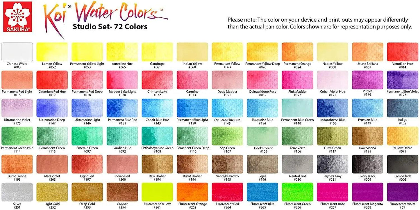 Sakura Koi Watercolor Set Of 72