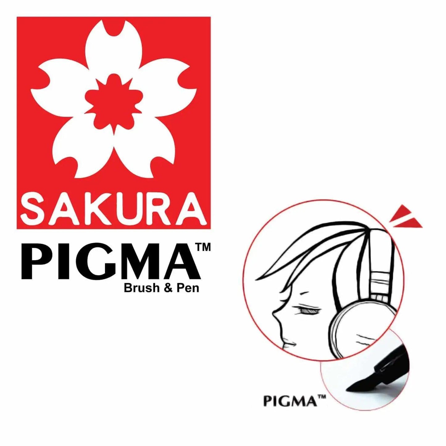 Sakura Pigma Professional Brush, FB, MB, BB