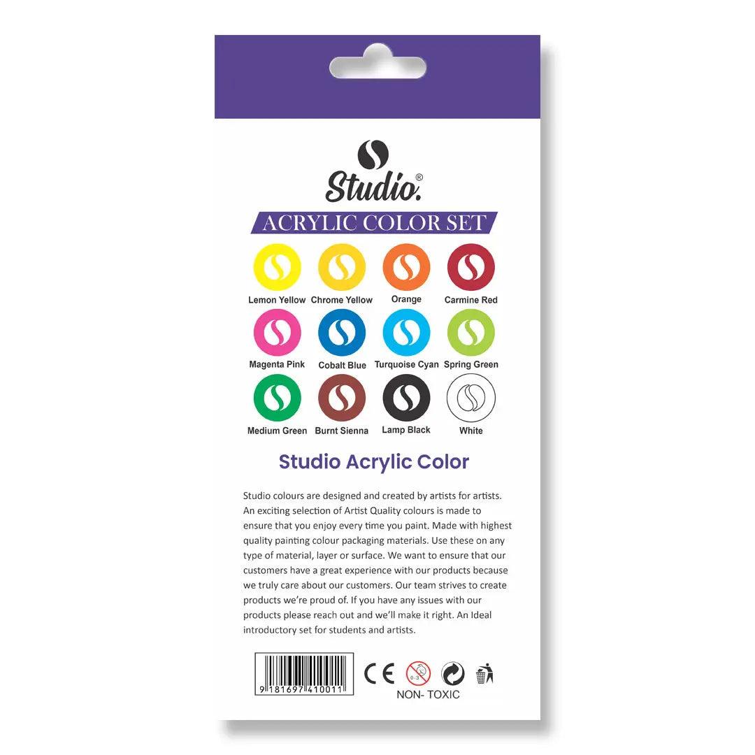 Studio Acrylic Tube Set of 12 x 15ml