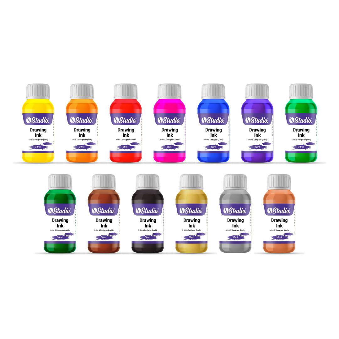 Studio Drawing Inks Pack Of 12