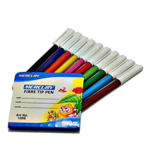 Tempo Fiber Tip Pen Multicolor Pack Of 10