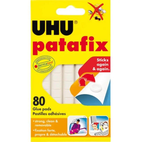 UHU Patafix Glue Pads 80Stick/Pack - White & Yellow