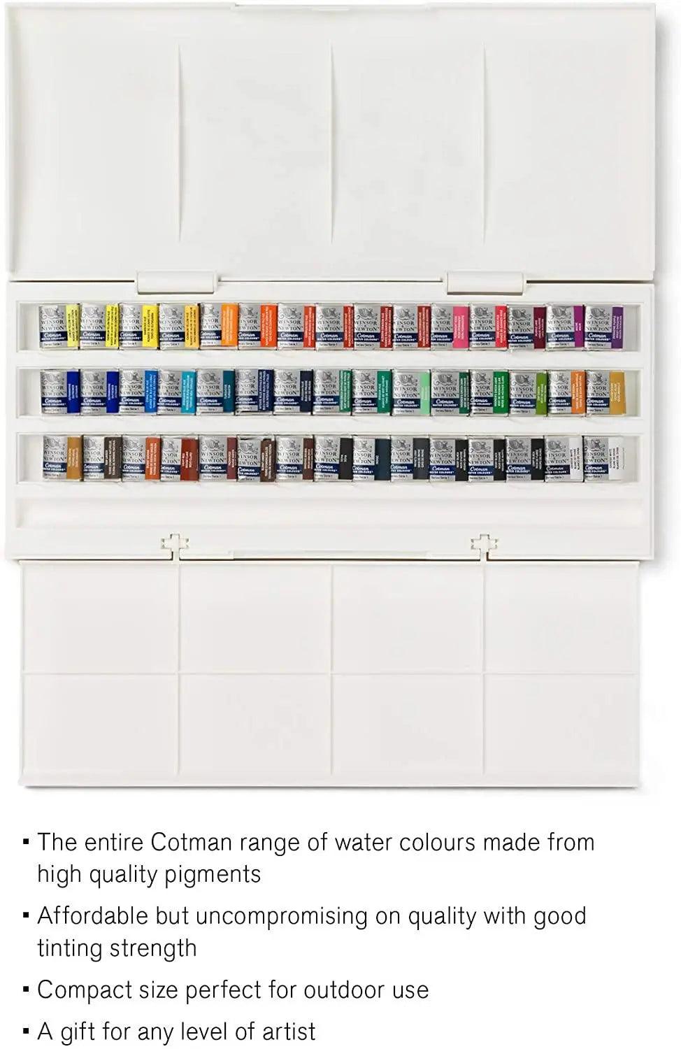 Winsor Newton Cotman Watercolor Studio Set Of 45 Half Pans