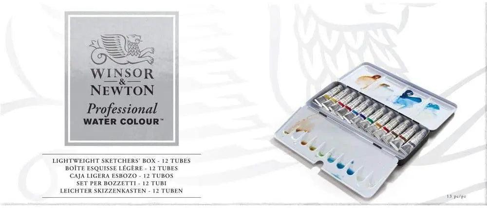 Winsor Newton Watercolor Light Weight Metal Box Of 12 Color