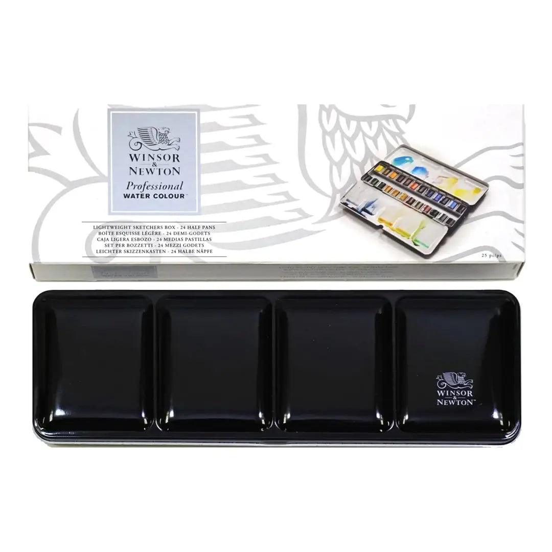 Winsor Newton Watercolour Lightweight Sketchers Box 24 Half Pans