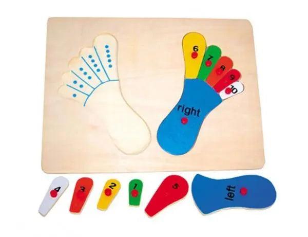 Wooden Feet Puzzle Board
