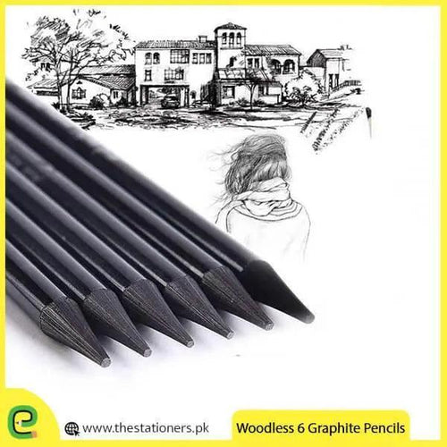 Woodless 6 Graphite HB 2B 4B 6B 8B 2H Pencil